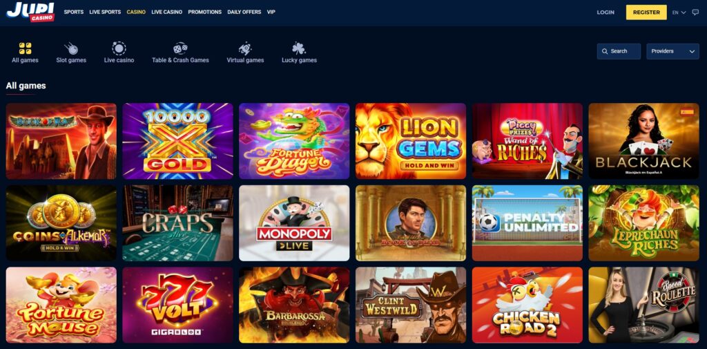 Jupi Casino Game Library